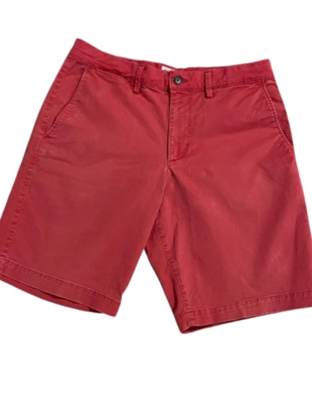 GAP Essential Khaki Shorts Men's 30 Red Flat Front 10"
